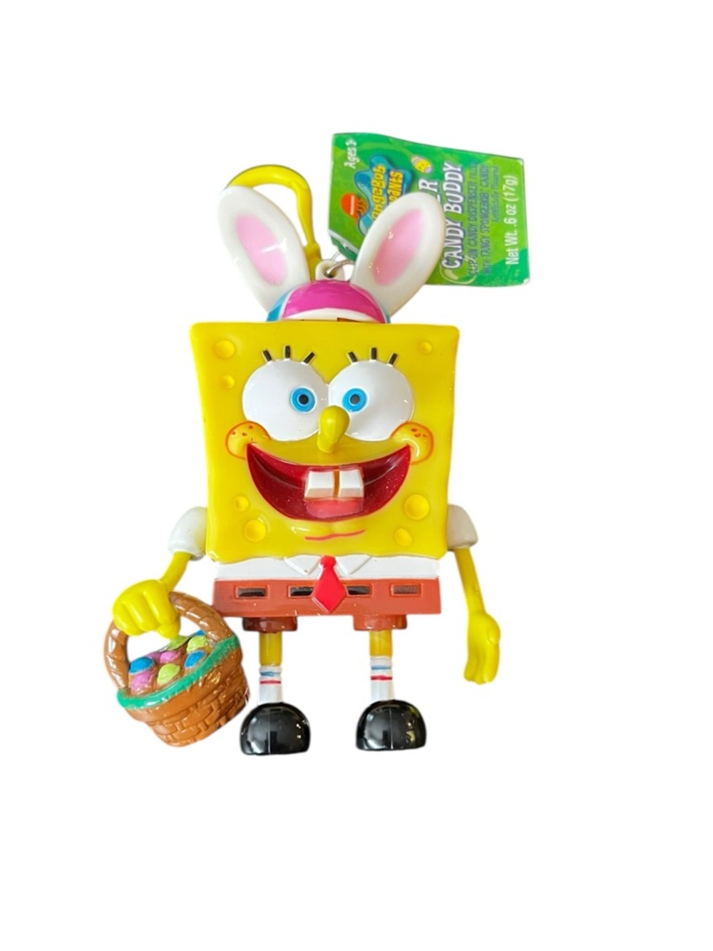 Vintage y2k Nickelodeon SpongeBob SquarePants Easter bunny toy figure retro